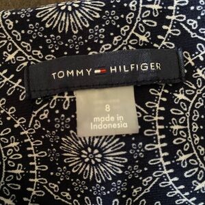 Tommy Hilfiger Navy and White Patterned Garment